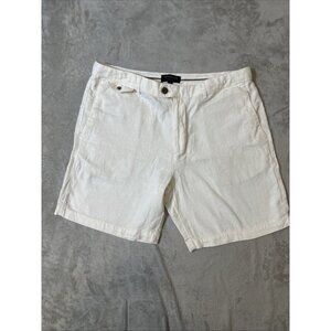 Men’s Banana Republic Linen Blend Chino Shorts Ivory Size 35